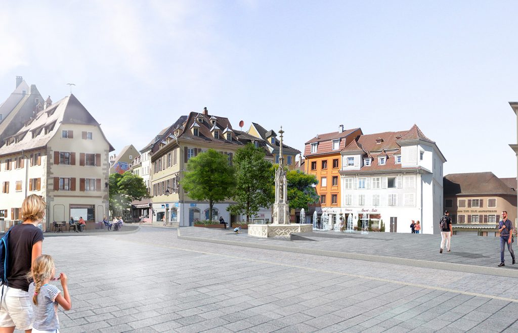 Altkirch réaménagement de la place de la République