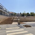 Le chantier du jardin sœur Emmanuelle dans la ZAC des Coteaux de la Seille à Metz est en cours.