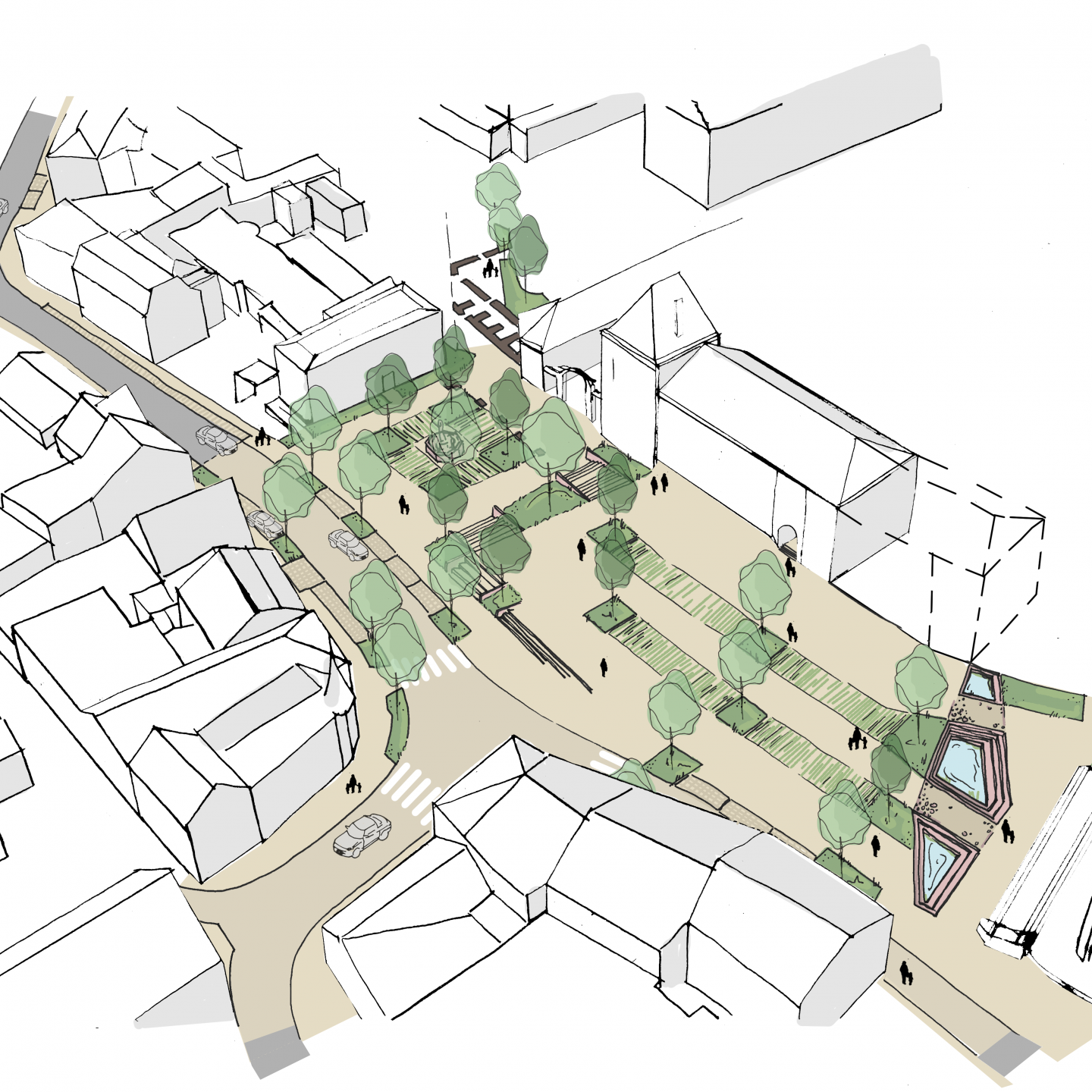 Début des études pour le réaménagement de la place du marché à Munster (68)